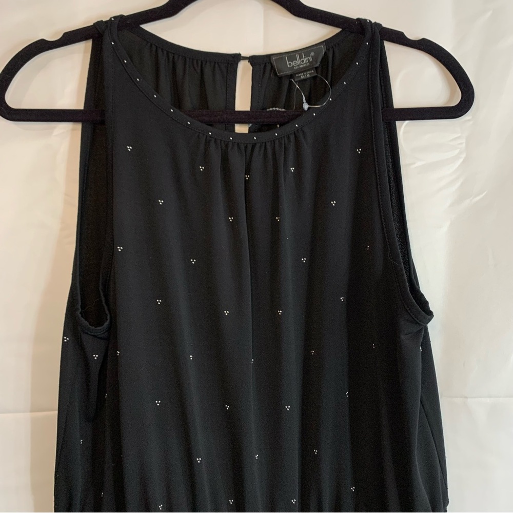 NWoT Belldini Women’s Black Embellished High Neck Midi Dress, size M - Picture 5 of 14